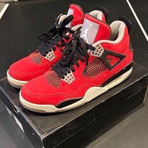 Air Jordan 4 - Toro Bravo - Red Suede - sz 10 - 8/10 condition